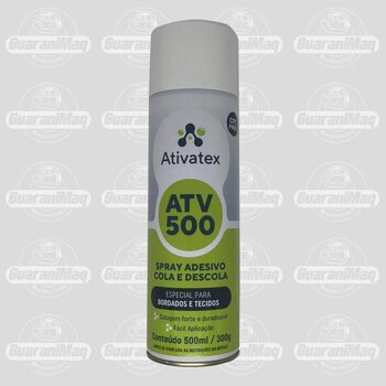 Spray de cola temporária para aplicação de enfesto e bordados 500ML -  ATV500  ATIVATEX
